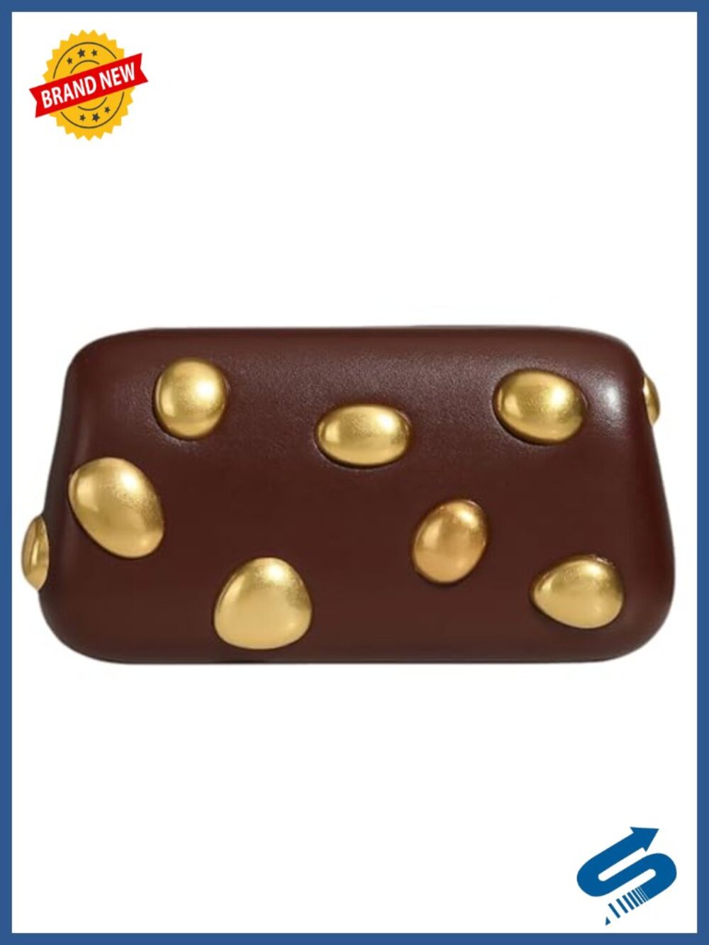 PU Leather Evening Bag Clutch with Detachable Chain Crossbody Formal Wedding